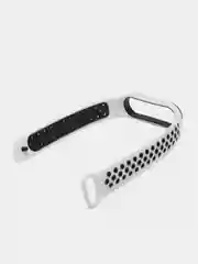 Хром спортивный ремешок для Xiaomi Mi Band 5 6 браслет силиконовый ксяоми ми банд фитнес часы