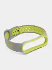 Серый спортивный ремешок для Xiaomi Mi Band 5 6 браслет силиконовый ксяоми ми банд фитнес часы