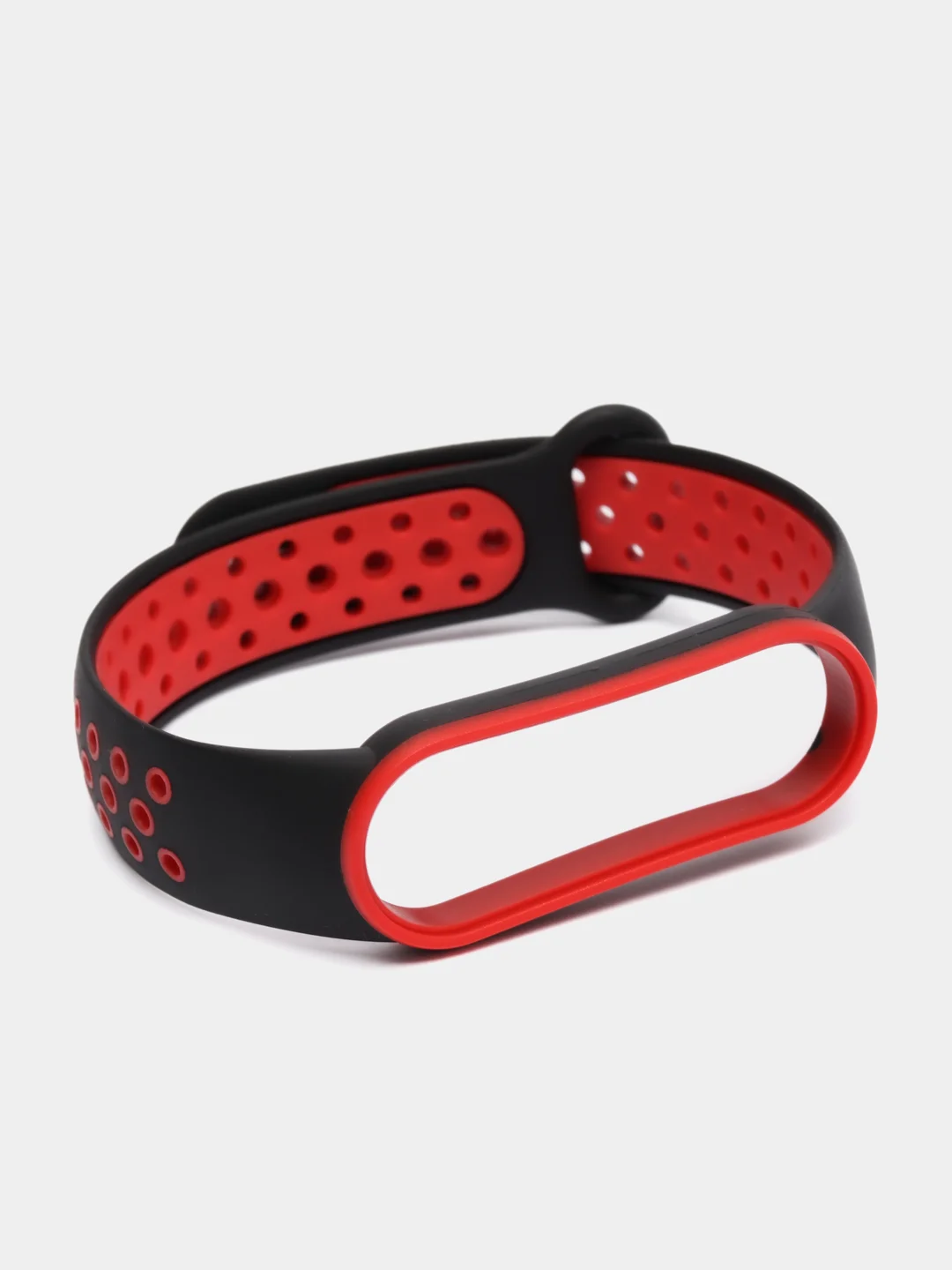 Красный спортивный ремешок для Xiaomi Mi Band 5 6 браслет силиконовый ксяоми ми банд фитнес часы