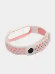 Белый спортивный ремешок для Xiaomi Mi Band 5 6 браслет силиконовый ксяоми ми банд фитнес часы