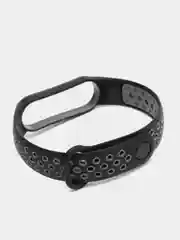 Угольный спортивный ремешок для Xiaomi Mi Band 5 6 браслет силиконовый ксяоми ми банд фитнес часы