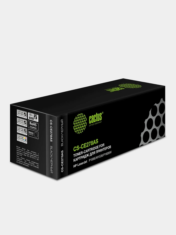 Картридж лазерный Cactus CS-CE278AS черный, 2100 страниц, для HP LJ P1566/P1606w