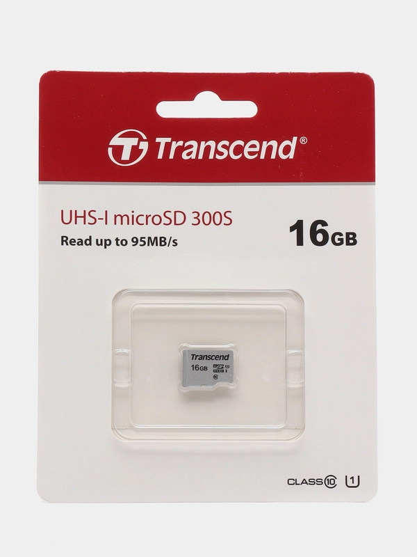 Карта памяти microSD Transcend 300S, Class 10, 20 Mb/s, 4Gb / 8Gb