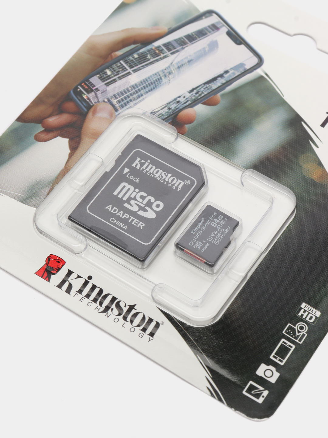 Карта памяти Kingston Canvas Select Plus Class10, microSD + SD для  смартфона, регистратора купить по цене 698 ₽ в интернет-магазине Магнит  Маркет