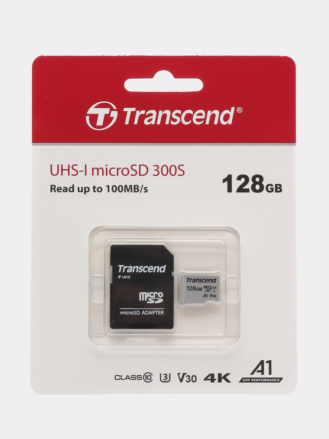 Карта памяти с адаптером Transcend microSD 300S Class 10 (U1 / A1), память  100MB/s купить по цене 1890 ₽ в интернет-магазине Магнит Маркет