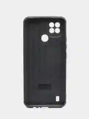 Черный чехол Realme C21 Реалми С21 силиконовый под кожу со стразами