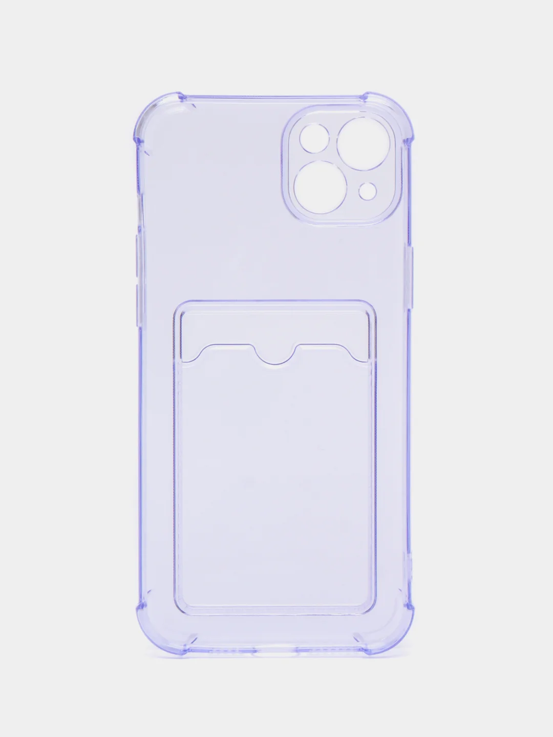 Лавандовый чехол для iPhone 11, 12, 13, 14, 14 Pro, Plus, Pro Max, прозрачный, с карманом для карт