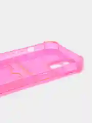 Фуксия чехол для iPhone 11, 12, 13, 14, 14 Pro, Plus, Pro Max, прозрачный, с карманом для карт