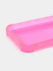 Фуксия чехол для iPhone 11, 12, 13, 14, 14 Pro, Plus, Pro Max, прозрачный, с карманом для карт