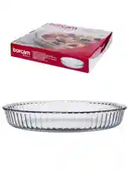 Противень для духовки, стеклянный, круглый 26см, форма для пирога, запеканки, в СВЧ, 1,7л