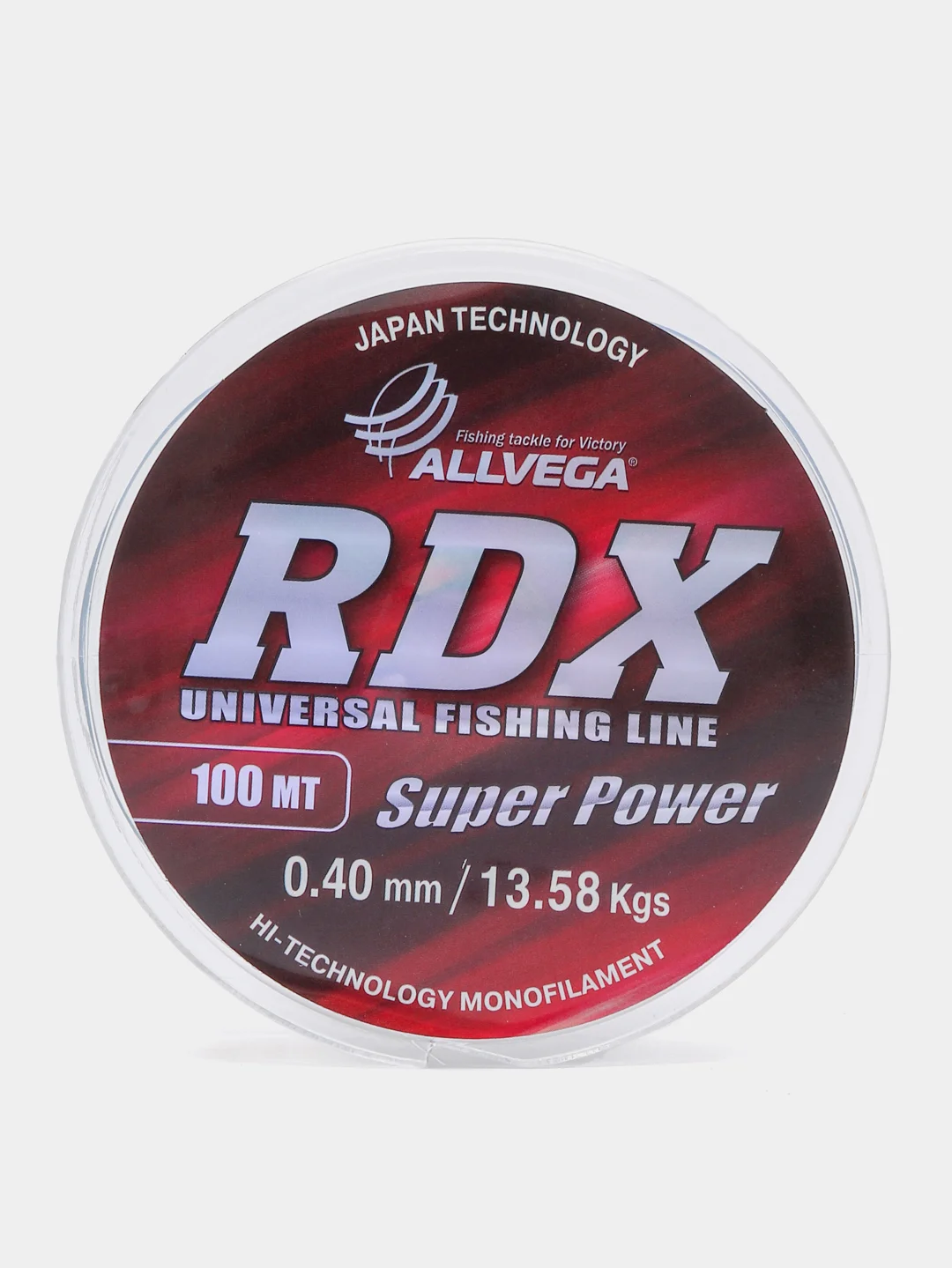 Леска Allvega RDX universal диаметр 0.4 мм, тест 13.58 кг, 100 м, прозрачная