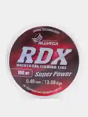 Леска Allvega RDX universal диаметр 0.4 мм, тест 13.58 кг, 100 м, прозрачная