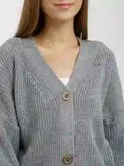 Серый кардиган женский oversize