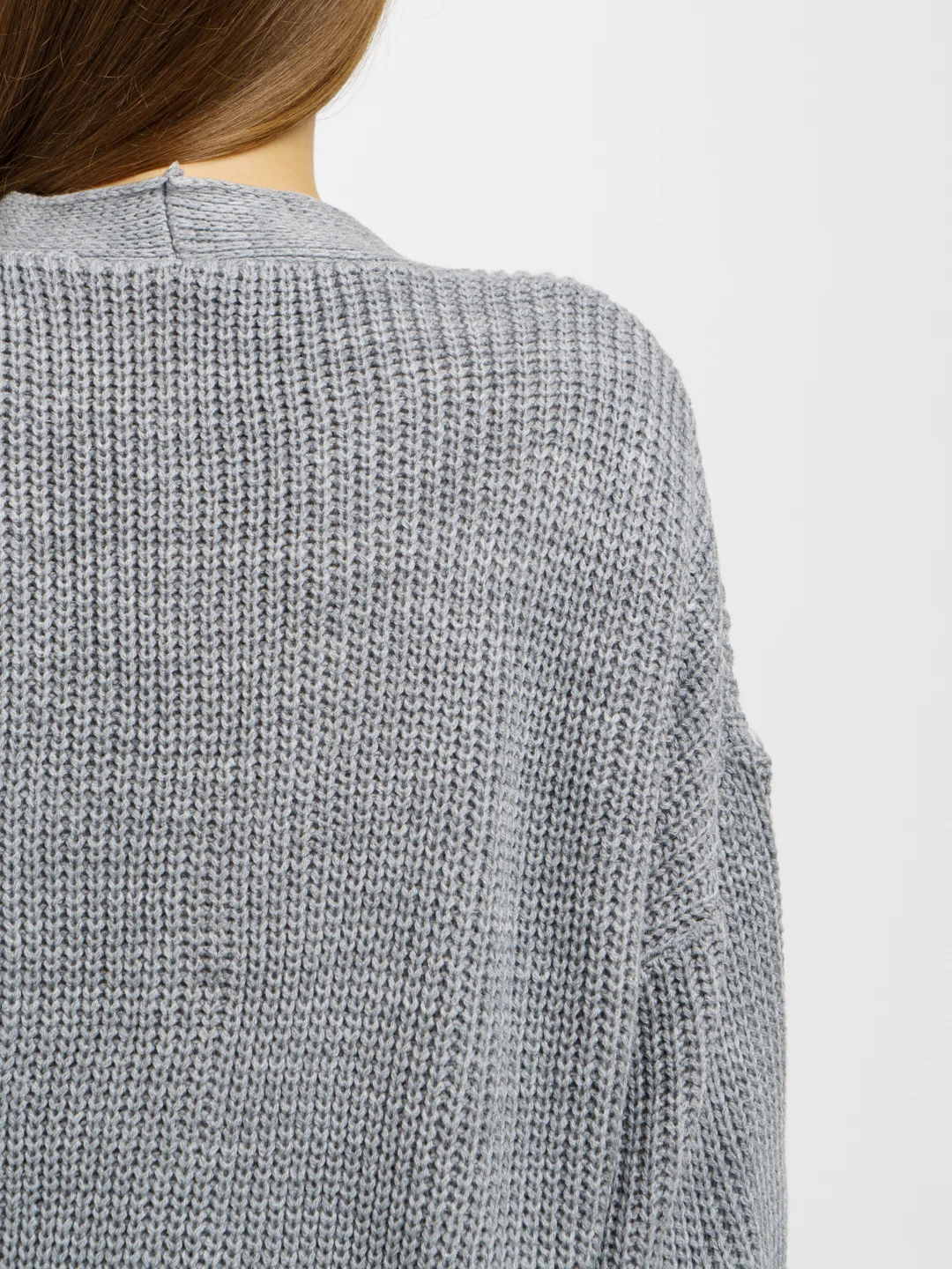 Серый кардиган женский oversize