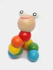 Развивающая детская игрушка в виде гусеницы, из дерева