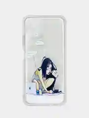 Оливковый чехол Huawei P40 Lite, Хуавей П40 Лайт прозрачный силиконовый с рисунком