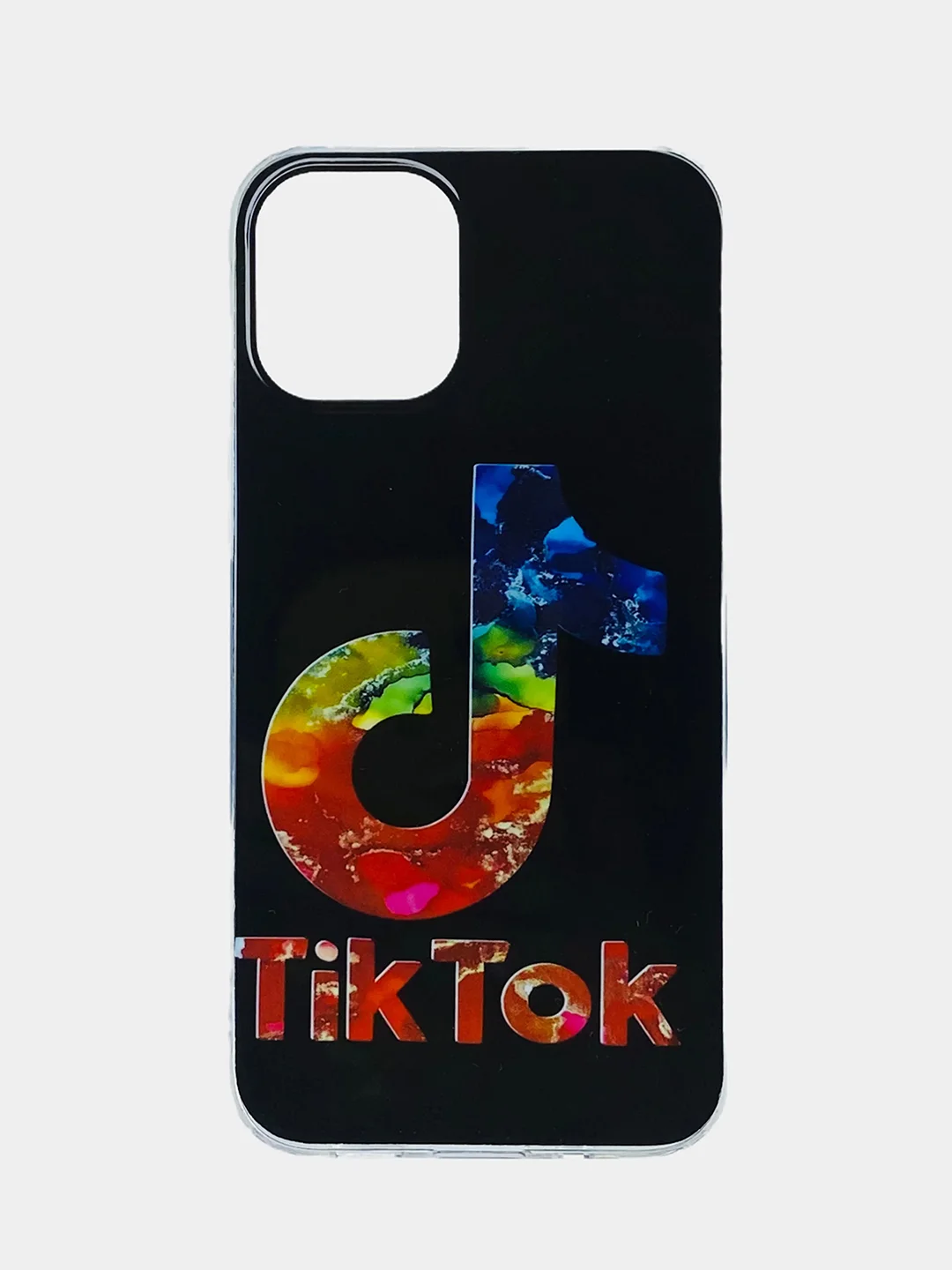 Черный чехол Apple iPhone 12 Mini (5.4) силиконовый с рисунком