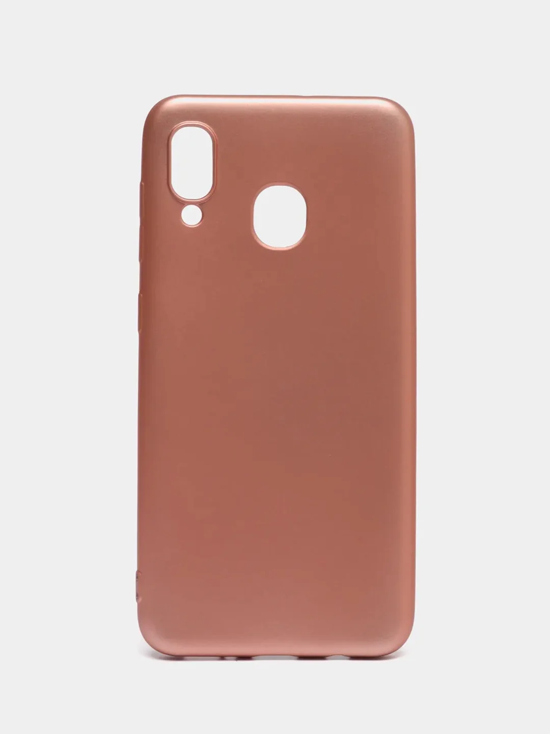 Розовый чехол Samsung Galaxy A20 / A30, Самсунг Галакси А20 / А30 силиконовый матовый металлик