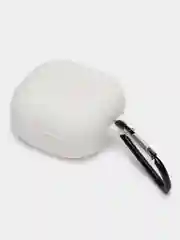 Белый чехол на Samsung Galaxy Buds 2/Live/Pro/2 Pro/FE для наушников КАРТОФАН силикон матовый