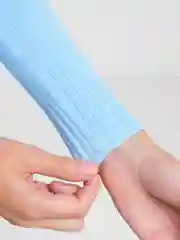 Голубой лонгслив, футболка с длинным рукавом, в рубчик, женский