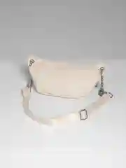 Бежевый сумка на пояс, бананка, женская,  кожа