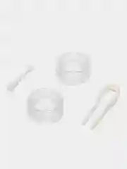 Черный контейнер для линз с зеркалом, футляр для контактных линз