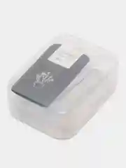 Черный контейнер для линз с зеркалом, футляр для контактных линз