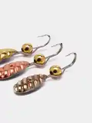 Набор мормышек зимних, с прижимом для мотыля Mustad, 3 штуки, мормышка зимняя