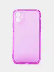 Фиолетовый чехол для iPhone 11, XR, 12, 13, 14, Pro, Max, Plus, 7, 8, SE 2020, неон, с защитой камеры