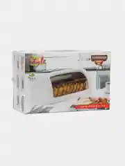 Песочный хаки хлебница с крышкой, большая