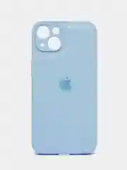 Голубой чехол на айфон iPhone 11, 12, 13, 14, 15, XR, Pro, Pro Max. Кожаный