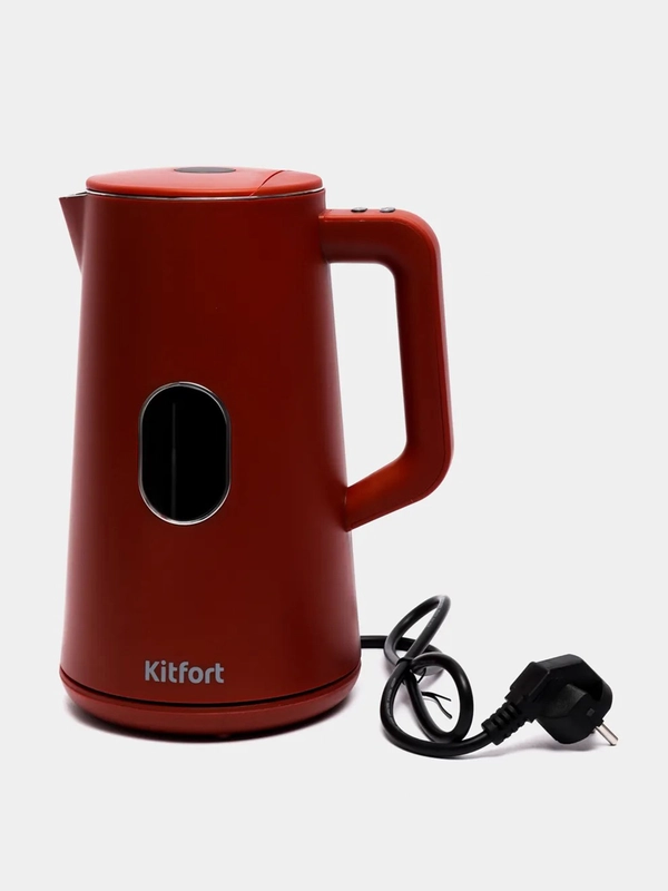 Чайник электрический KITFORT КТ-6115-3, красный, 1,5 л