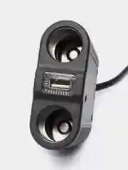 Многофункциональный разветвитель прикуривателя, 2 входа + 1 USB, с проводом 12v/24v