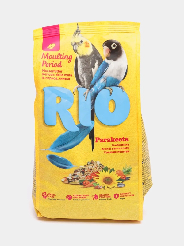 Корм для средних попугаев "Рацион в период линьки", 500 г, Rio