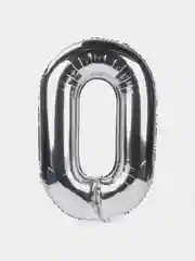 Серебряный шары фольгированные "Цифры", 80 и 102 см