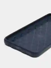 Темно-синий чехол Samsung A02S, имитация вставок под карбон