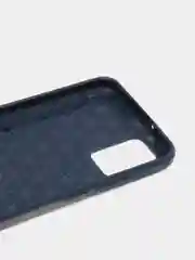 Темно-синий чехол Samsung A02S, имитация вставок под карбон