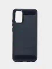 Темно-синий чехол Samsung A02S, имитация вставок под карбон