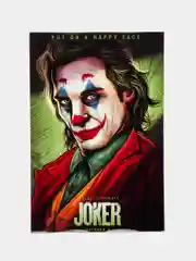 Красный постер "Джокер", размер 40 х 60 см