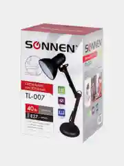 Светильник настольный SONNEN TL-007 на подставке, 40 Вт, Е27, ЧЕРНЫЙ, высота 60см, 235540