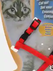 Красный шлейка с поводком для кошек, универсальная, регулируемая