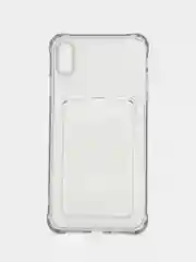 Серый чехол для iPhone 7/8 Plus/XR/11/12/13/Pro/Pro Max, силиконовый, с карманом для карт