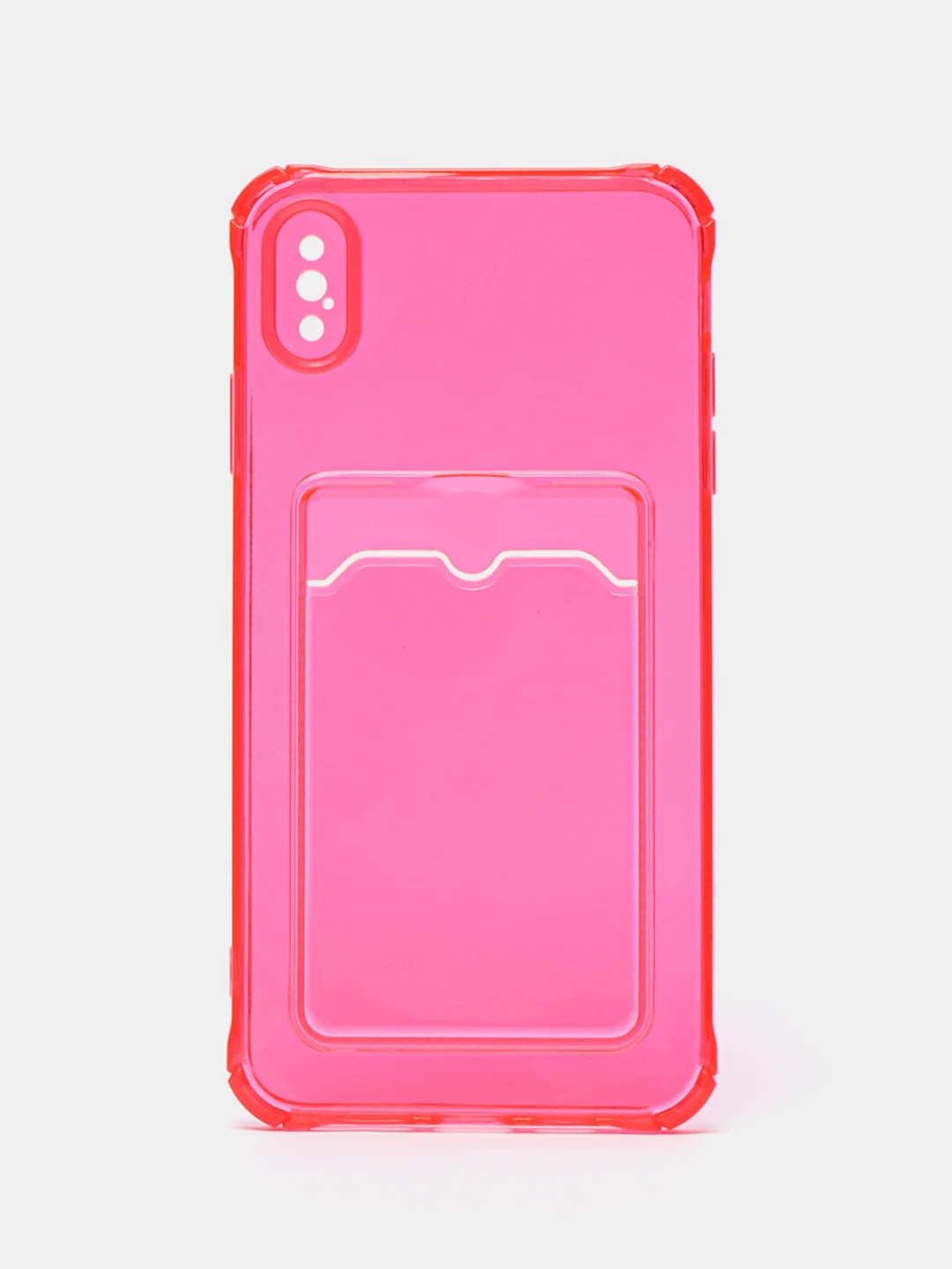 Красный чехол для iPhone 7/8 Plus/XR/11/12/13/Pro/Pro Max, силиконовый, с карманом для карт