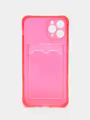 Красный чехол для iPhone 7/8 Plus/XR/11/12/13/Pro/Pro Max, силиконовый, с карманом для карт