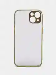 Зеленый матовый чехол на айфон 11, 12, 13, 14, Pro, 11 Pro Max, 12 Pro Max с цветными кнопками