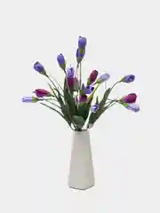 Искусственные цветы. Крокусы ( трехцветный букет). Высота: 39 см. D цветка: 5*2 см