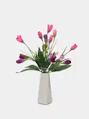 Искусственные цветы. Крокусы ( трехцветный букет). Высота: 39 см. D цветка: 5*2 см