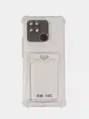 Прозрачный чехол XIAOMI REDMI 10C / POCO C40 карман для пластиковой карты и с защитой камеры