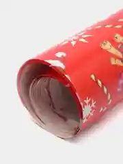 Красный бумага упаковочная новогодняя, 100 х 70 см
