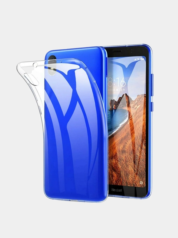 Чехол силиконовый на Redmi Note 7, Redmi Note 6 Pro, Realme 5 прозрачный